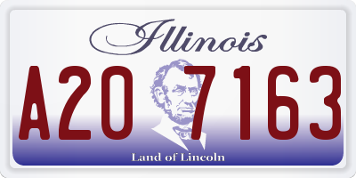 IL license plate A207163