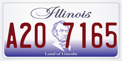 IL license plate A207165