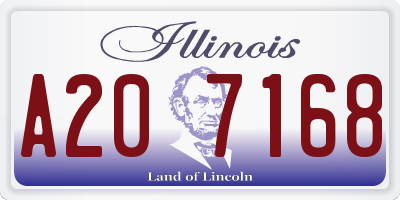 IL license plate A207168