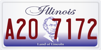 IL license plate A207172