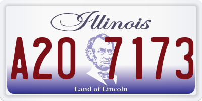 IL license plate A207173
