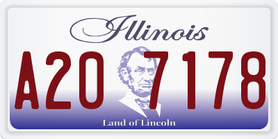 IL license plate A207178