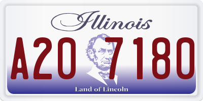 IL license plate A207180