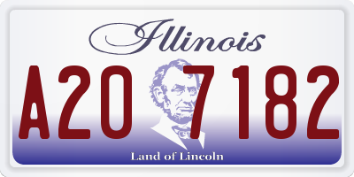 IL license plate A207182