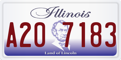 IL license plate A207183