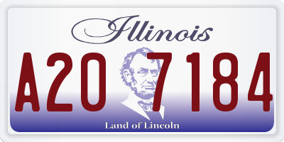 IL license plate A207184