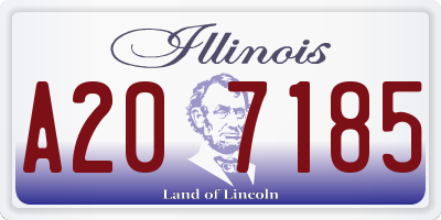 IL license plate A207185