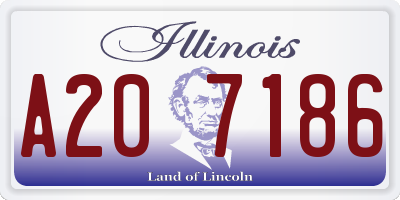 IL license plate A207186