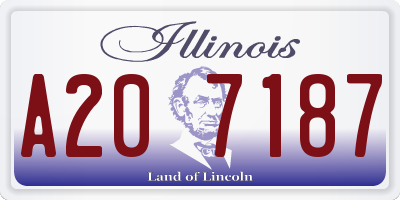 IL license plate A207187