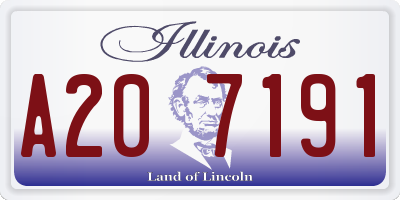 IL license plate A207191