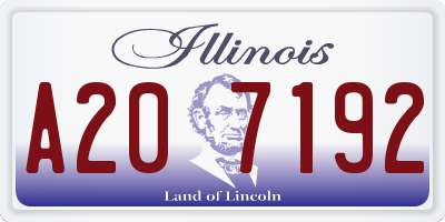 IL license plate A207192