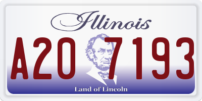 IL license plate A207193