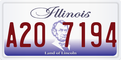 IL license plate A207194