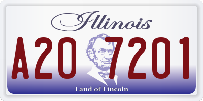 IL license plate A207201