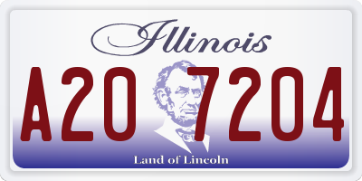 IL license plate A207204