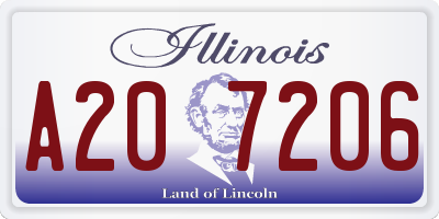 IL license plate A207206