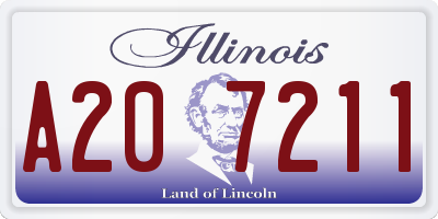 IL license plate A207211