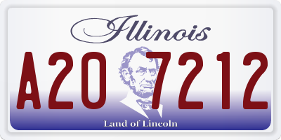IL license plate A207212