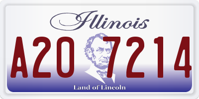 IL license plate A207214