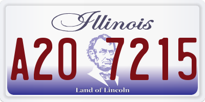 IL license plate A207215