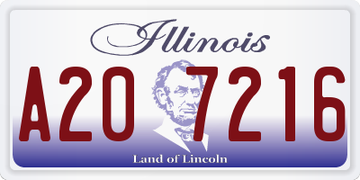 IL license plate A207216