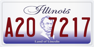 IL license plate A207217