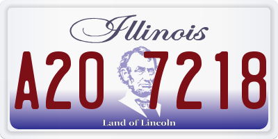 IL license plate A207218