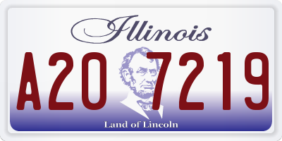 IL license plate A207219