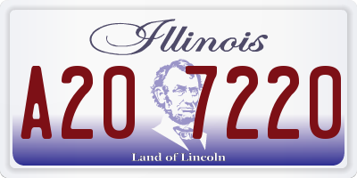 IL license plate A207220
