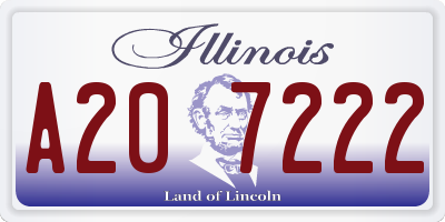 IL license plate A207222