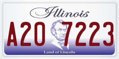 IL license plate A207223