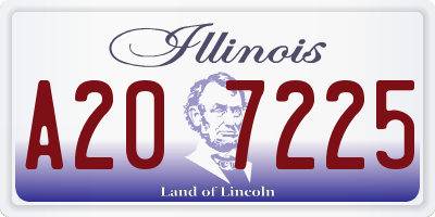 IL license plate A207225