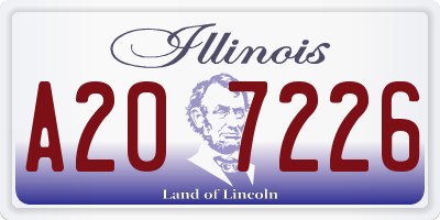 IL license plate A207226