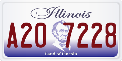 IL license plate A207228