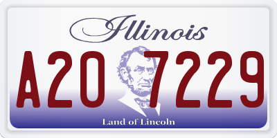 IL license plate A207229