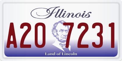 IL license plate A207231