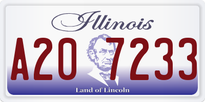 IL license plate A207233