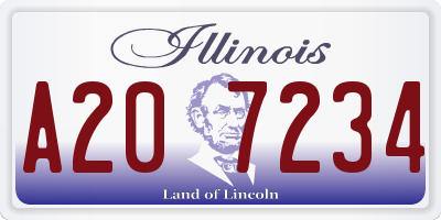 IL license plate A207234
