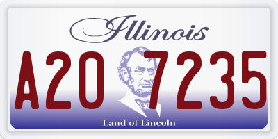 IL license plate A207235