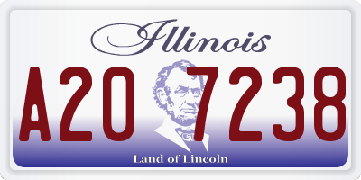 IL license plate A207238