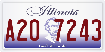 IL license plate A207243