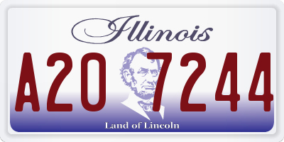 IL license plate A207244