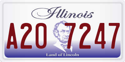 IL license plate A207247