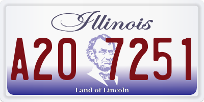 IL license plate A207251
