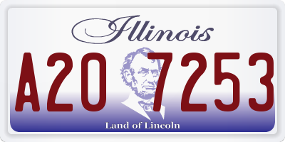 IL license plate A207253