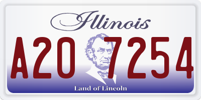 IL license plate A207254