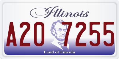 IL license plate A207255