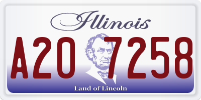IL license plate A207258