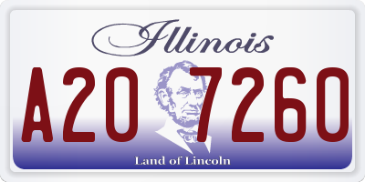 IL license plate A207260
