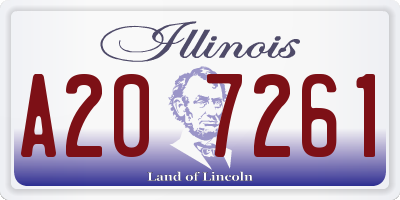 IL license plate A207261